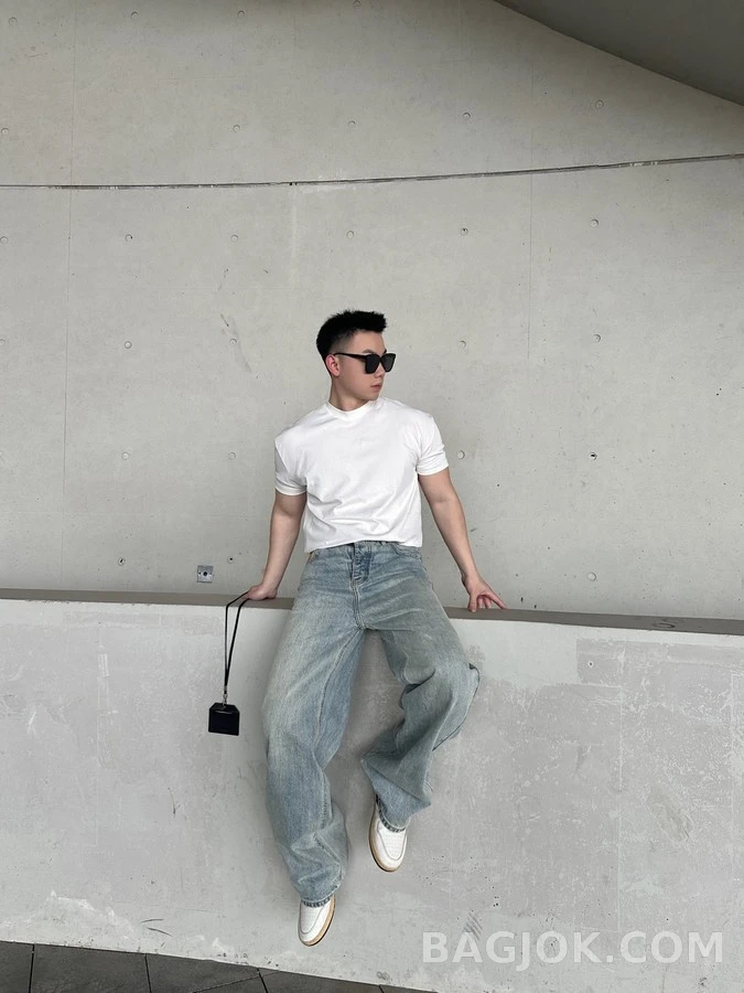 루이비통 루이비통 워싱 와이드 데님 팬츠 상세 이미지