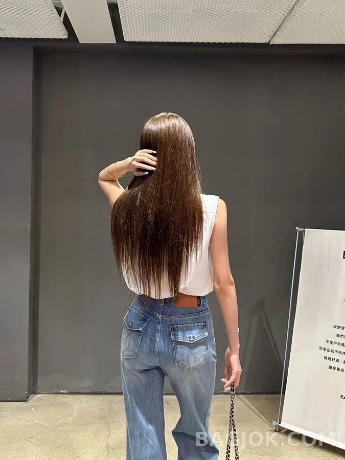 샤넬 샤넬 더블 C 버튼 플레어 데님 팬츠 상세 이미지