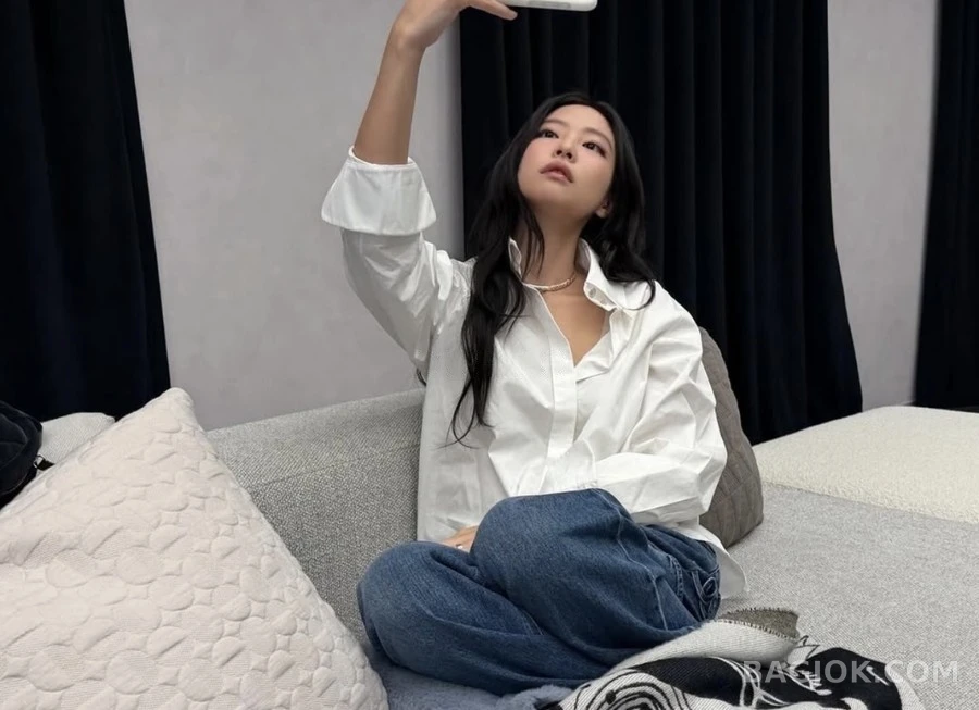 샤넬 샤넬 더블 C 로고 와이드 데님 팬츠 상세 이미지