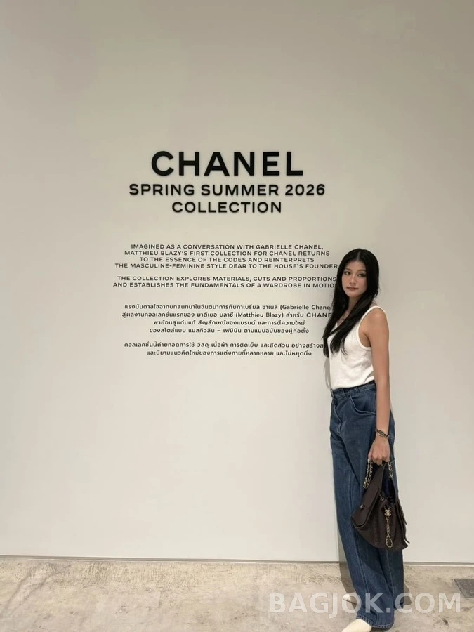 샤넬 샤넬 더블 C 로고 와이드 데님 팬츠 상세 이미지