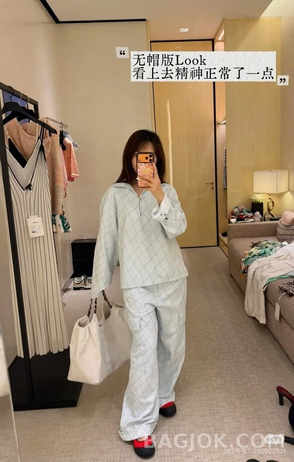 샤넬 샤넬 퀼팅 롤업 카고 데님 팬츠 상세 이미지