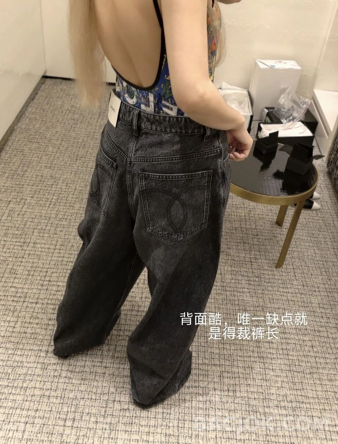 샤넬 샤넬 와이드 데님 팬츠 상세 이미지