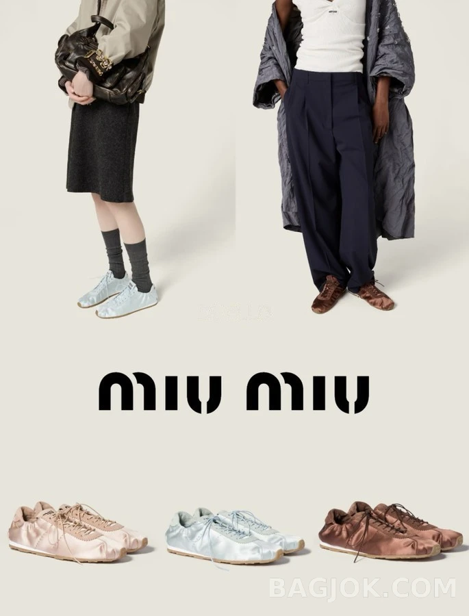 미우미우 미우미우 새틴 스니커즈 상세 이미지