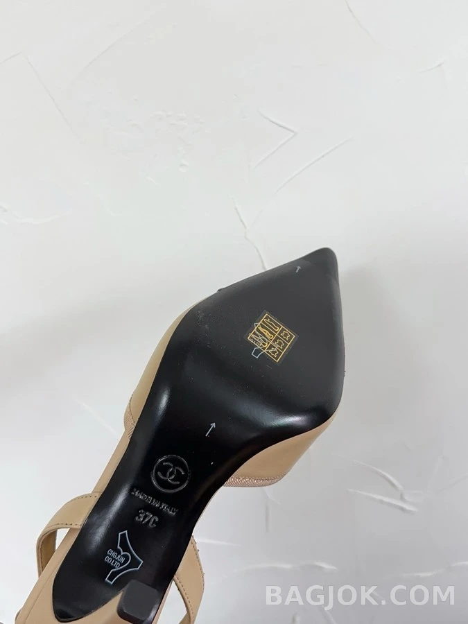 샤넬 샤넬 클래식 투톤 슬링백 힐 상세 이미지