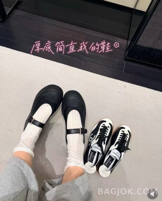 샤넬 샤넬 두꺼운 굽 메리제인 슈즈 상세 이미지