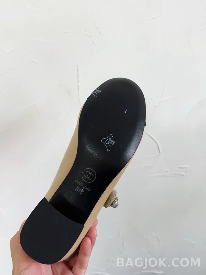 샤넬 샤넬 투톤 크리스탈 메리제인 슈즈 상세 이미지
