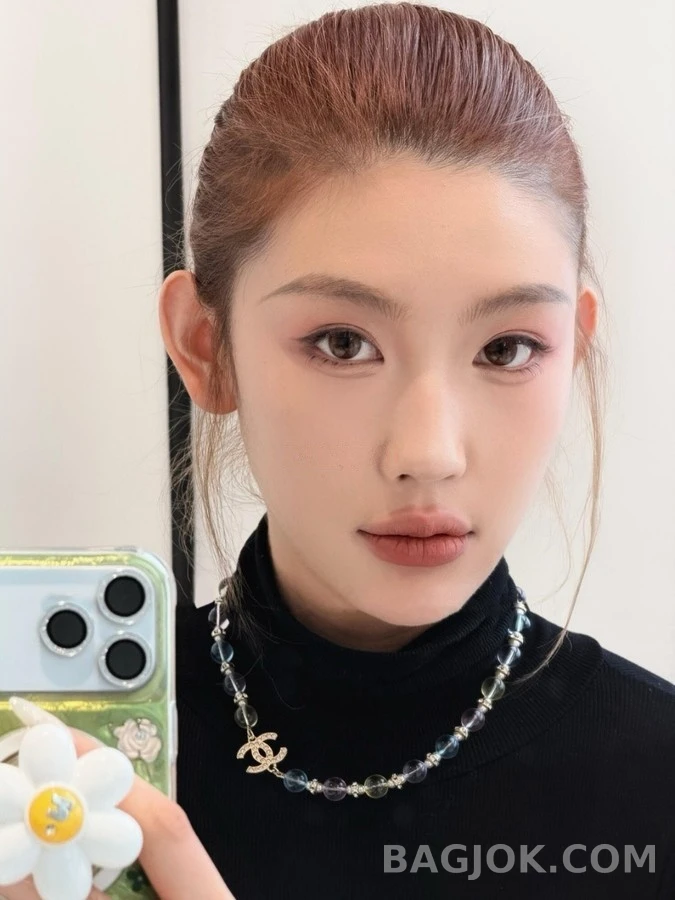 샤넬 샤넬 컬러 비즈 더블C 펜던트 목걸이 상세 이미지