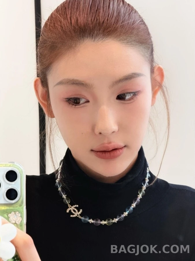 샤넬 샤넬 컬러 비즈 더블C 펜던트 목걸이 상세 이미지