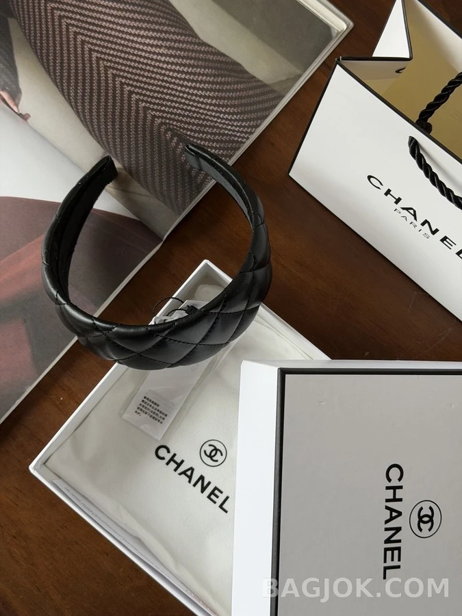 샤넬 샤넬 퀼팅 더블C 헤어밴드 상세 이미지