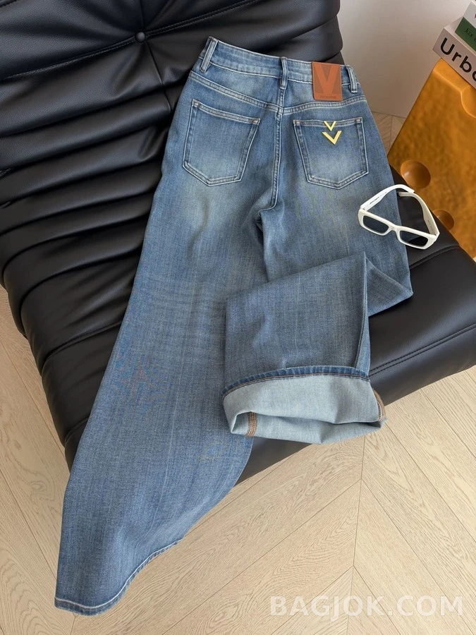 발렌티노 발렌티노 더블 V 로고 데님 팬츠 상세 이미지