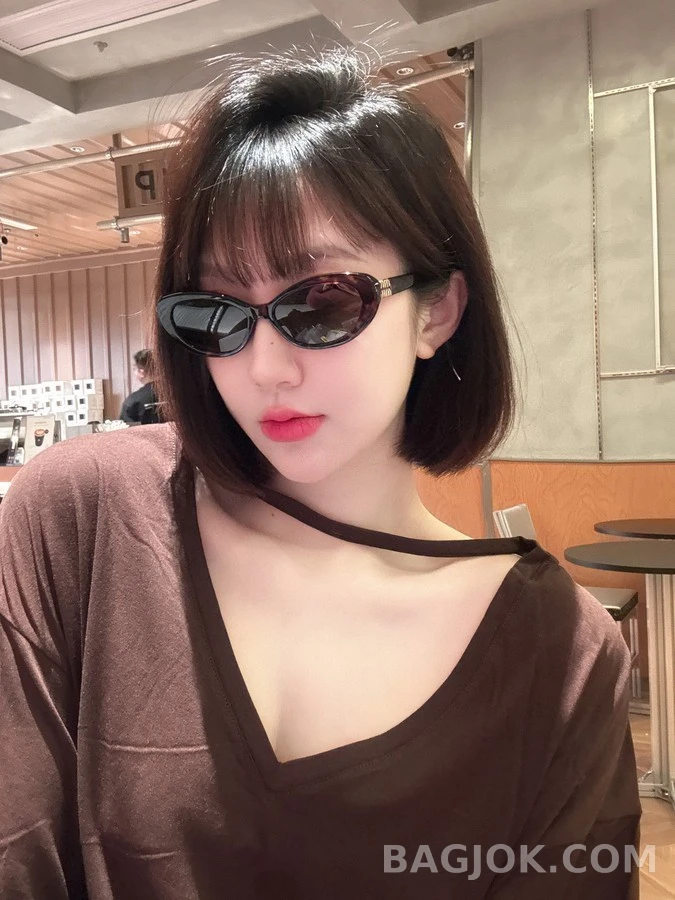 미우미우 미우미우 호피 오벌 선글라스 상세 이미지