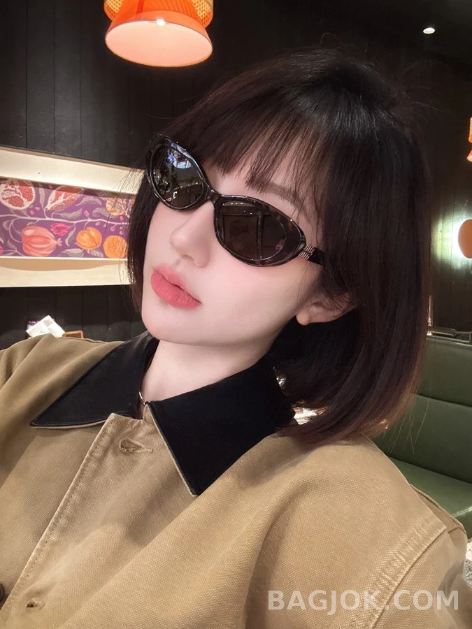 미우미우 미우미우 호피 오벌 선글라스 상세 이미지