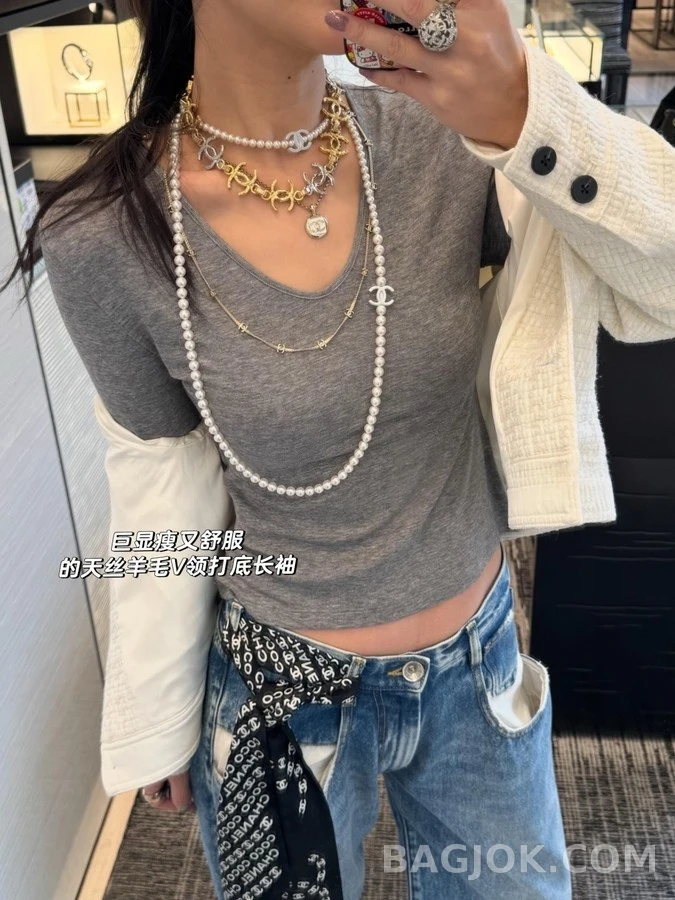 샤넬 샤넬 투톤 더블 C 초커 상세 이미지