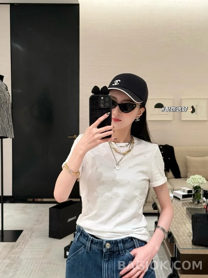 샤넬 샤넬 투톤 더블 C 초커 상세 이미지