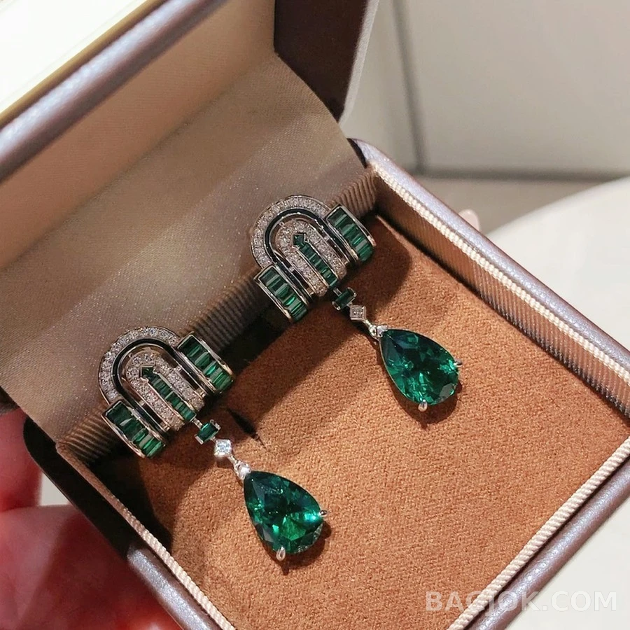 에트로 에트로 아르데코 에메랄드 드롭 귀걸이 상세 이미지