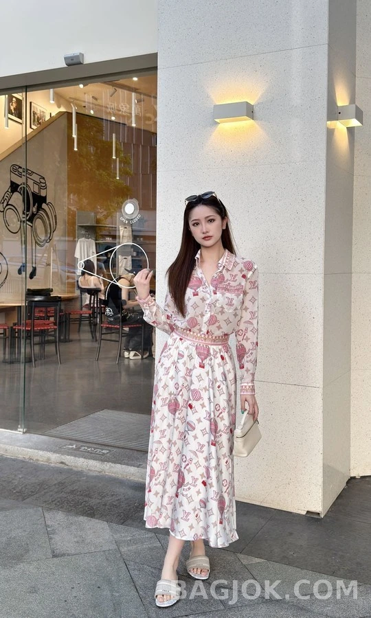 루이비통 루이비통 모노그램 열기구 프린트 스커트 상세 이미지