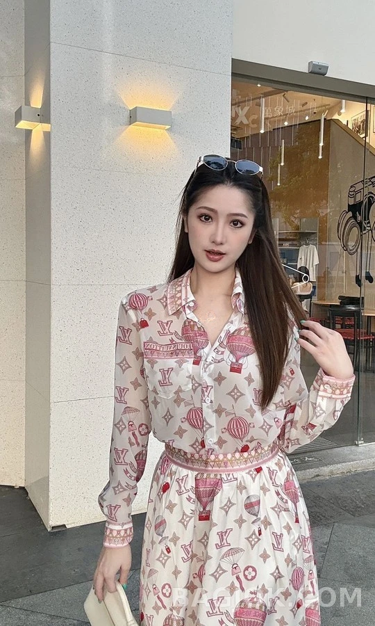 루이비통 루이비통 모노그램 열기구 프린트 스커트 상세 이미지