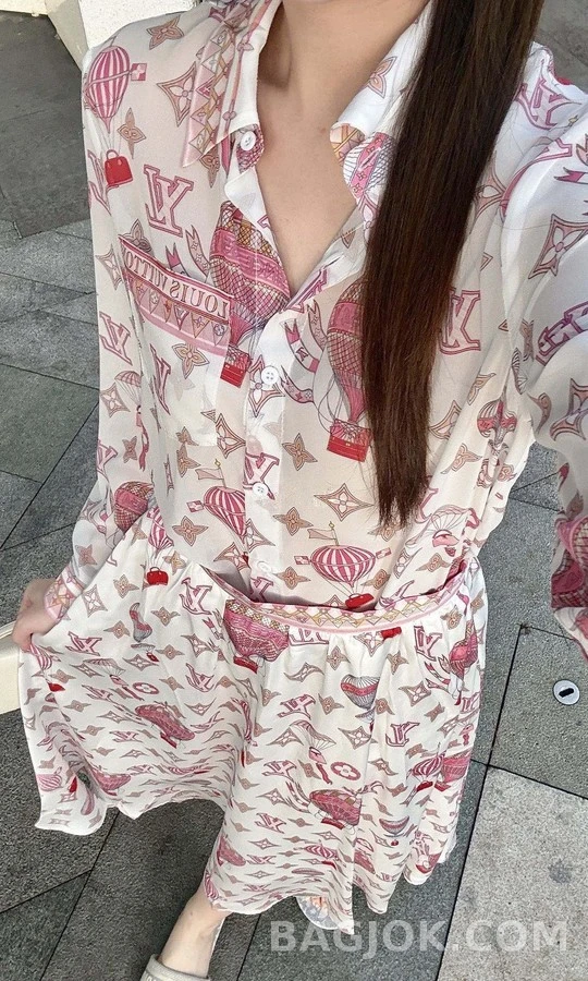 루이비통 루이비통 모노그램 열기구 프린트 스커트 상세 이미지