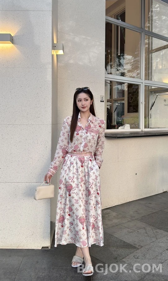 루이비통 루이비통 모노그램 열기구 프린트 스커트 상세 이미지