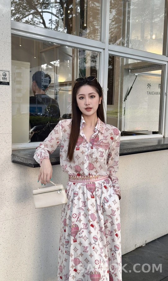 루이비통 루이비통 모노그램 열기구 프린트 스커트 상세 이미지