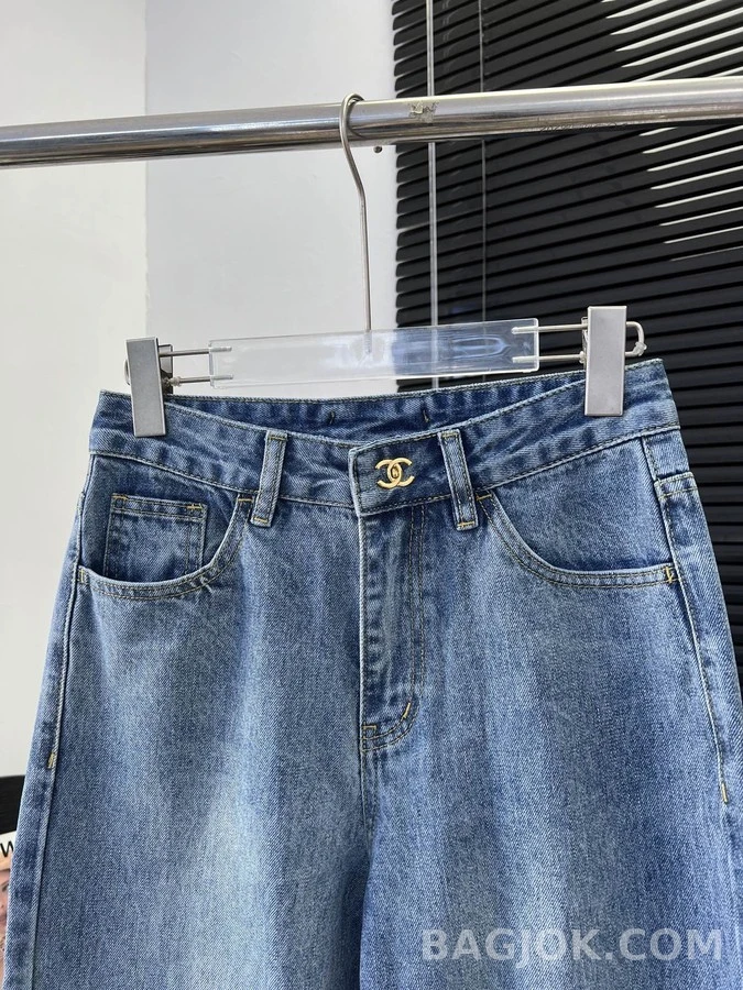 샤넬 샤넬 더블 C 데님 와이드 팬츠 상세 이미지