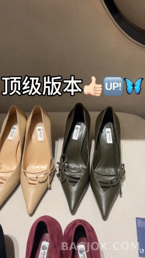프라다 프라다 보우 장식 펌프스 상세 이미지