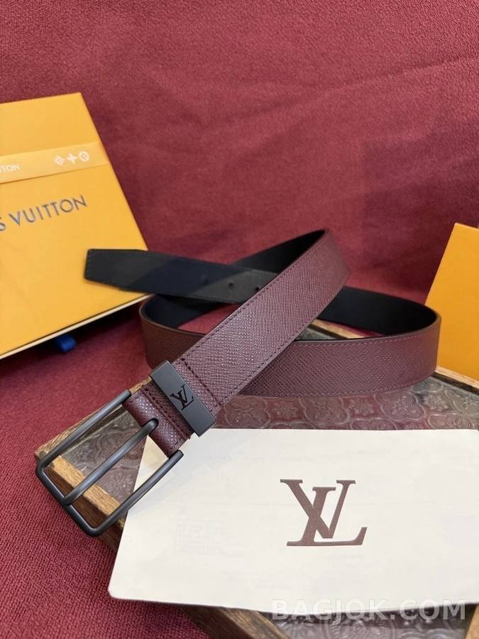 루이비통 루이비통 V 로고 가죽 벨트 상세 이미지