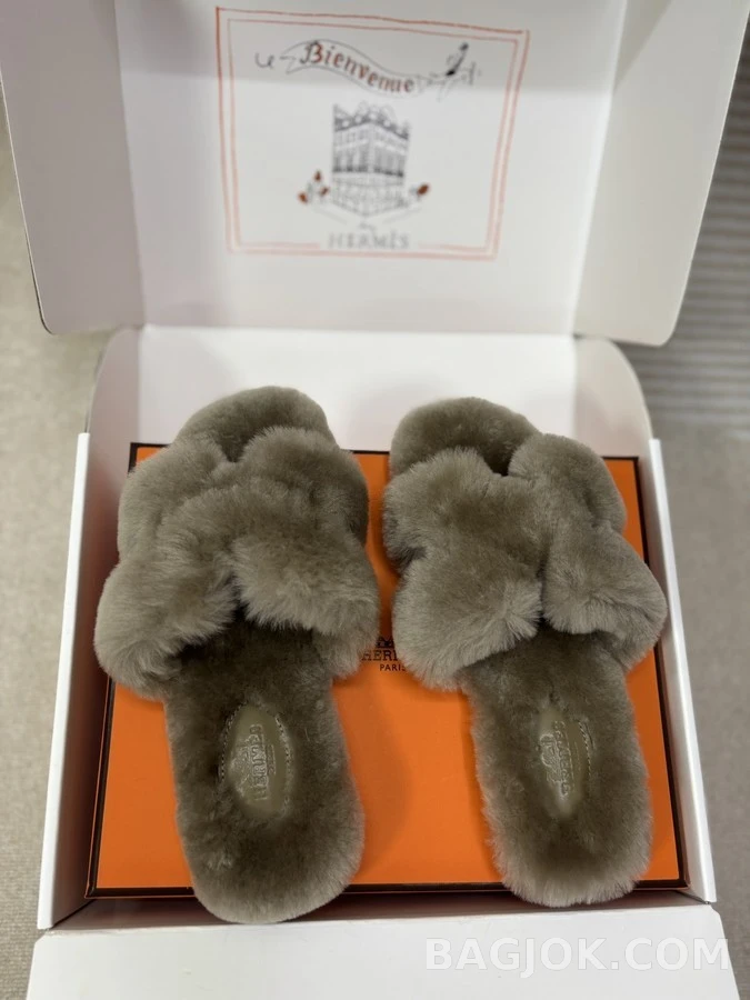 에르메스 에르메스 울 H 로고 슬리퍼 상세 이미지