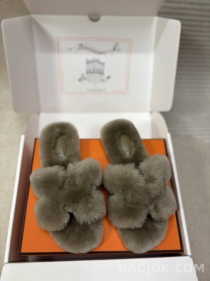에르메스 에르메스 울 H 로고 슬리퍼 상세 이미지
