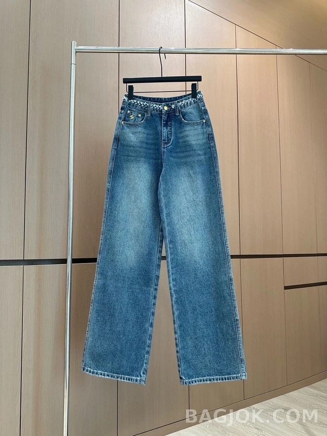 샤넬 샤넬 더블C 자수 데님 팬츠 상세 이미지