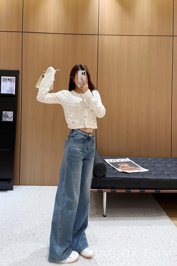 샤넬 샤넬 더블C 자수 데님 팬츠 상세 이미지