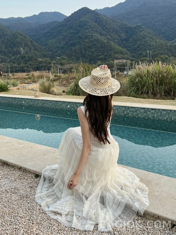 샤넬 샤넬 폴카 도트 망사 프릴 스커트 상세 이미지
