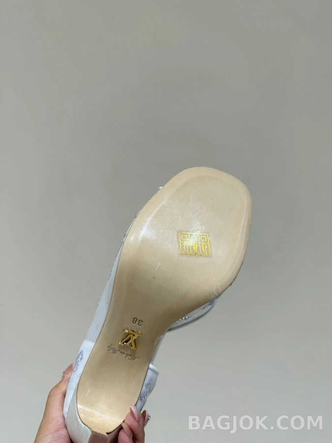 루이비통 루이비통 모노그램 메쉬 수정장식 샌들 힐 상세 이미지