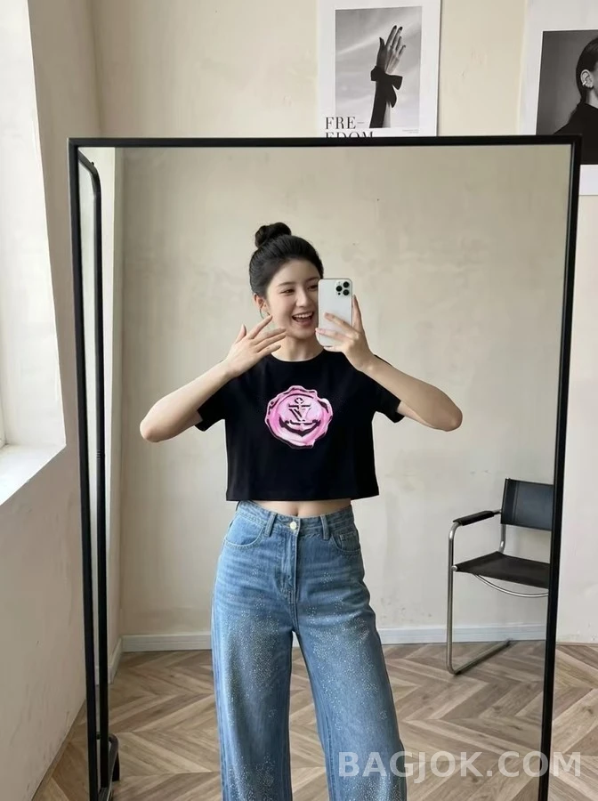 샤넬 샤넬 핫픽스 스트레이트 와이드 데님 팬츠 상세 이미지