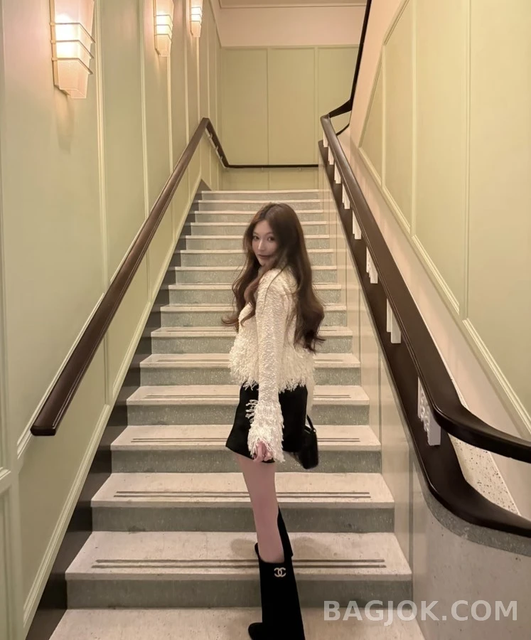 샤넬 샤넬 스웨이드 펄 로고 캡토 부츠 상세 이미지