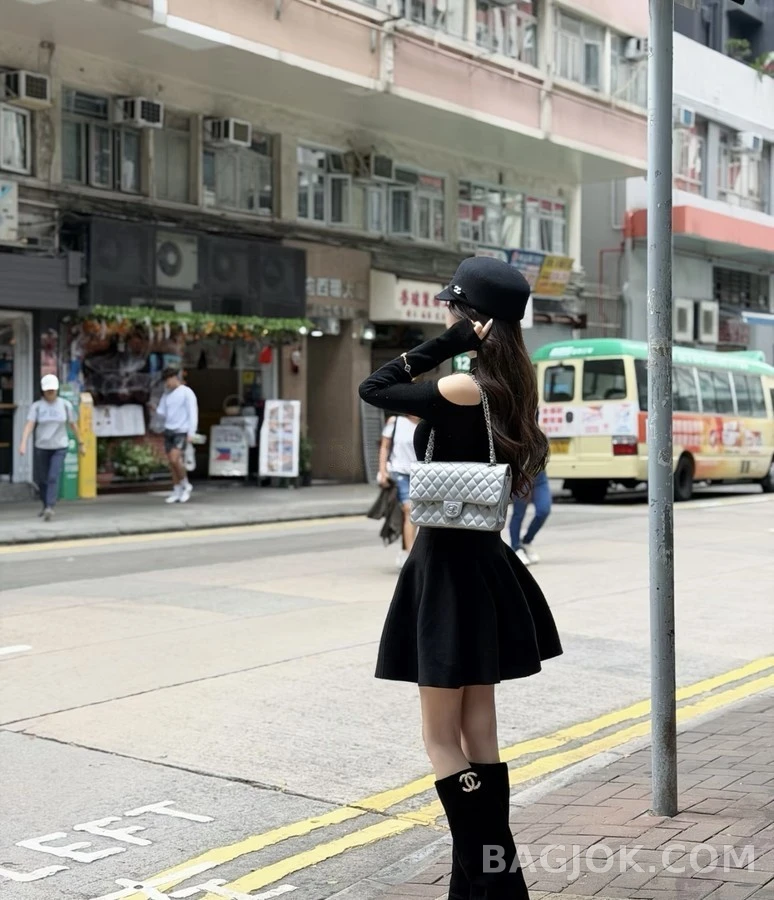 샤넬 샤넬 스웨이드 펄 로고 캡토 부츠 상세 이미지