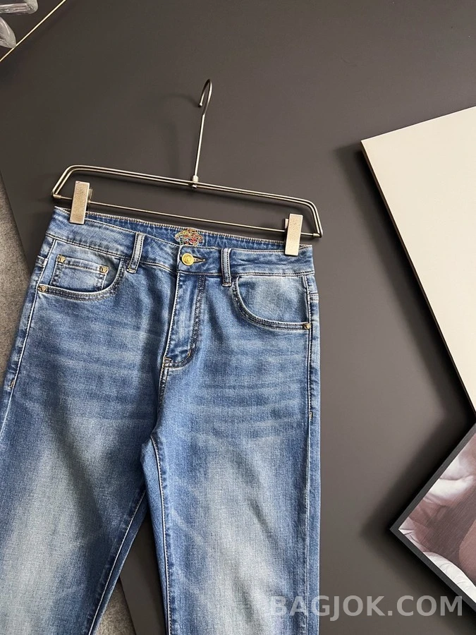 베르사체 베르사체 메두사 자수 워싱 데님 팬츠 상세 이미지