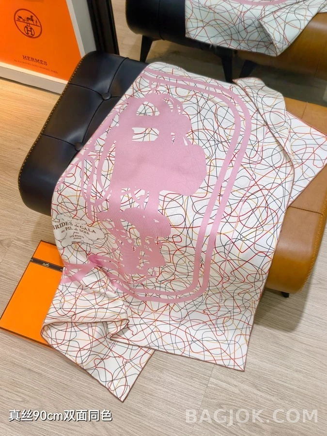에르메스 에르메스 브리드 드 갈라 오 필 드 수아 스카프 상세 이미지