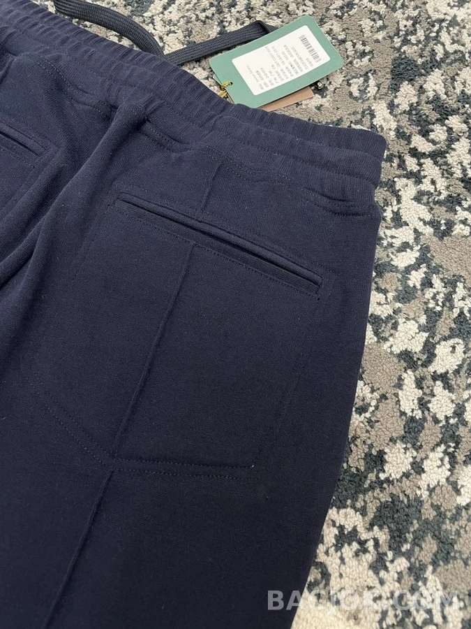 브루넬로 쿠치넬리 브루넬로 쿠치넬리 드로스트링 크리스 코튼 팬츠 상세 이미지
