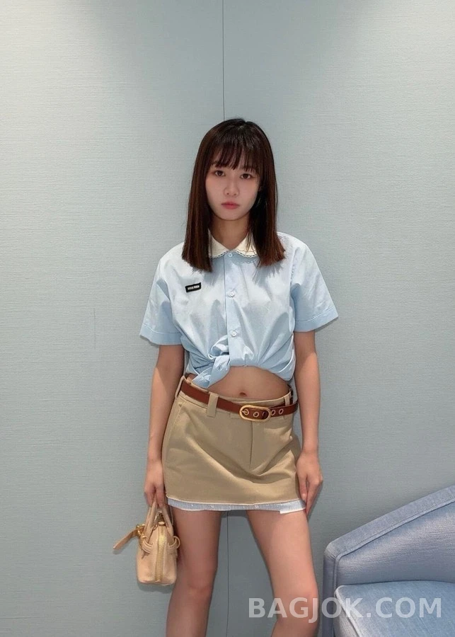 버버리 버버리 배색 미니 스커트 상세 이미지