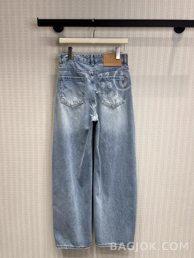 메종 마르지엘라 메종마르지엘라 숫자 프린트 크로스오버 데님 팬츠 상세 이미지