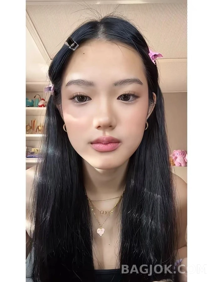 디올 디올 에나멜 하트 목걸이 상세 이미지