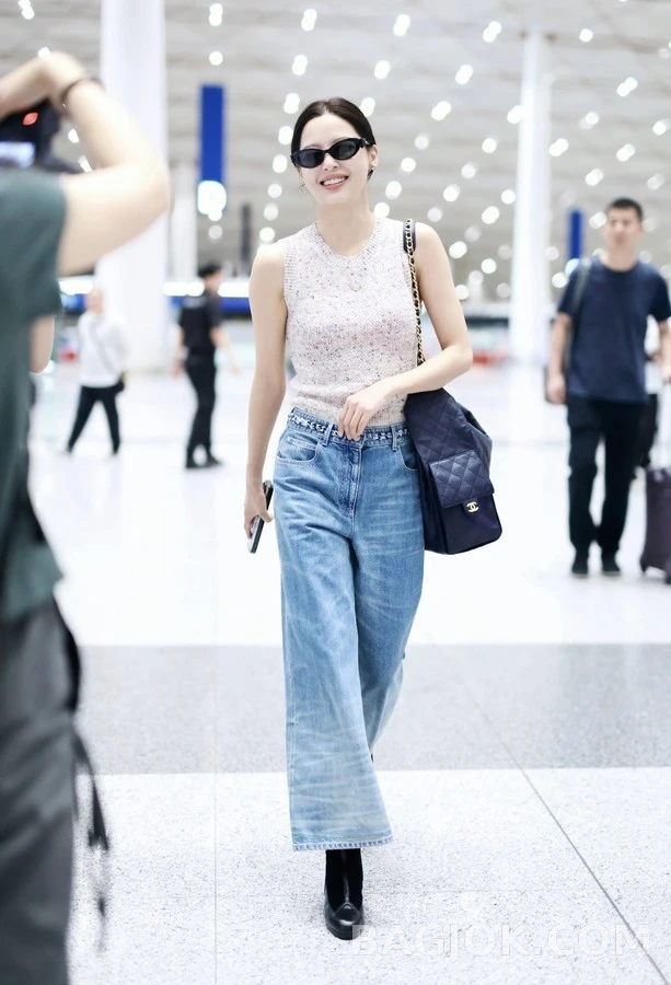 샤넬 샤넬 가죽 스웨이드 블록힐 부츠 상세 이미지