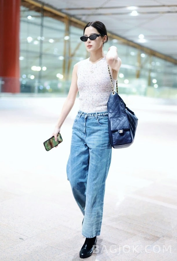 샤넬 샤넬 가죽 스웨이드 블록힐 부츠 상세 이미지