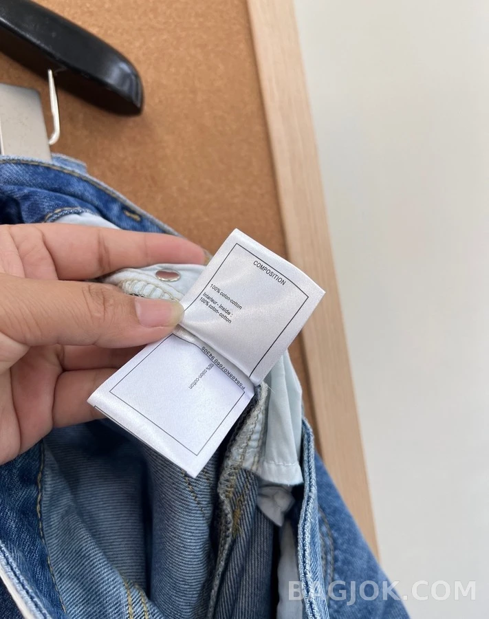 샤넬 샤넬 플라워 프린트 롤업 데님 팬츠 상세 이미지