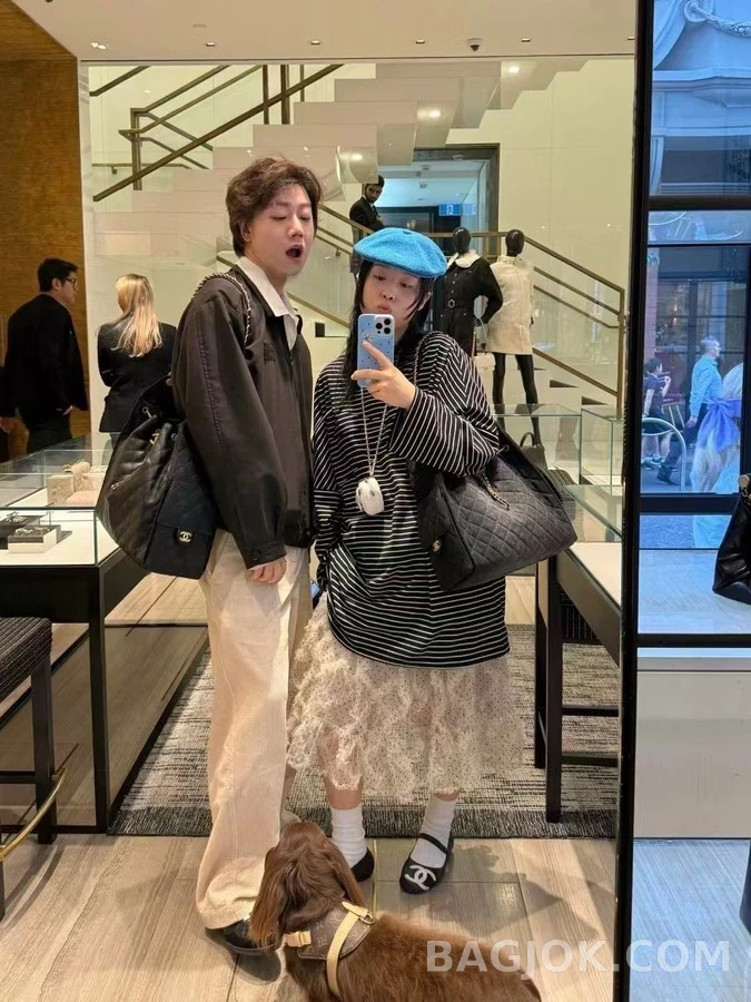 샤넬 샤넬 빅 로고 퀼팅 메리 제인 플랫 상세 이미지