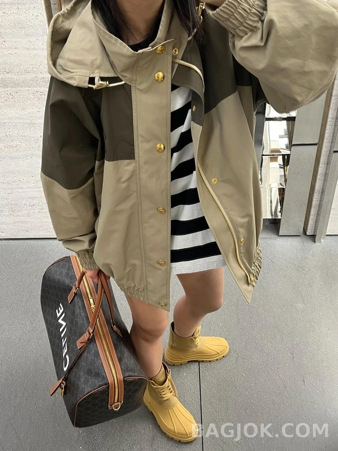 셀린느 셀린느 Riley 캔버스 레이스업 부츠 상세 이미지