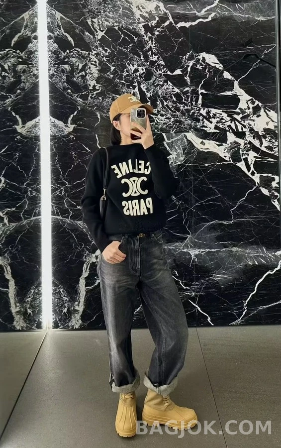 셀린느 셀린느 Riley 캔버스 레이스업 부츠 상세 이미지