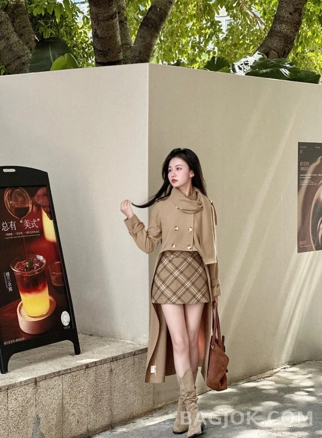 버버리 버버리 체크 A라인 미니 스커트 상세 이미지