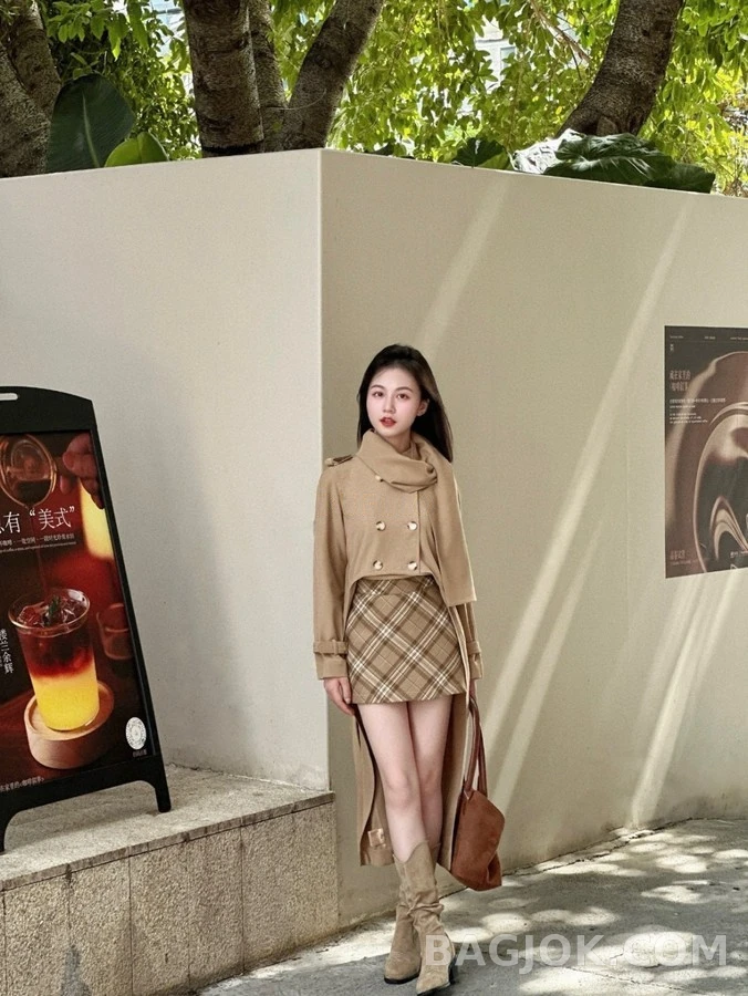 버버리 버버리 체크 A라인 미니 스커트 상세 이미지